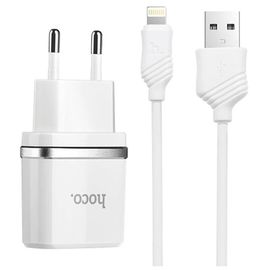  СЗУ HOCO C11 Smart 1A + lightning (белый) 