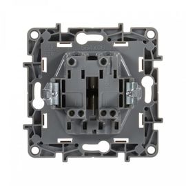  Выключатель двухклавишный 10 AX - 250 В винтовые зажимы ETIKA, слоновая кость 672302 