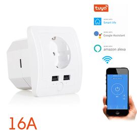  Орбита OT-HOS15 Умная розетка (1 гнездо,16А,Wi-Fi, 2*USB) 