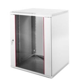  Шкаф коммутационный ЦМО ШРН-Э-15.500 15U 600x520мм пер.дв.стекл несъемн.бок.пан. 50кг серый 