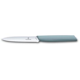  Нож кухонный Victorinox Swiss Modern (6.9006.10W21) стальной универсальный лезв.100мм серрейт. заточка мятный 