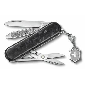  Складной нож Victorinox Classic Brilliant Carbon 0.6221.90, функций 5, 58мм, черный/серебристый, коробка подарочная 