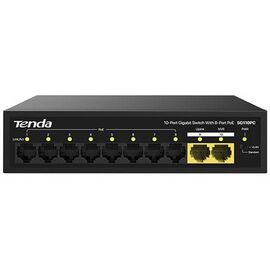 Коммутатор неуправляемый PoE Tenda SG110PC 10 портов, 10x1Гбит/с, PoE 8х30Вт, 2хUplink, настольный 