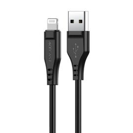  Дата-кабель ACEFAST C3-02 Lightning TPE, 2,4A, 1.2m (чёрный) 