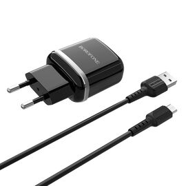  СЗУ BOROFONE BA25A Outstanding 2USB, 5V, 2.1A + Micro (чёрный) 