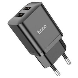  СЗУ HOCO N25 Maker, 2USB, 5V, 2.1A + lightning (черный) 