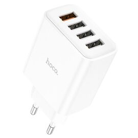  СЗУ HOCO C102A Fuerza QC3.0, 4USB (EU), (белый) 