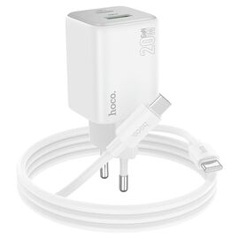  СЗУ HOCO N41 Almighty PD20W+QC3.0 charger set Type-C to Type-C (белый) 