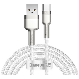  Дата-кабель Baseus Cafule (CAKF000102) Metal USB to Type-C 66W 1m White 