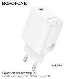  СЗУ BOROFONE BN26 GaN Fuente single-port PD20W (белый) 