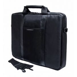  Сумка для ноутбука 15,6" PC Pet Nylon Style Toplader Front pocket Stiched PU Stripes, Black (PCP-1003BK) 
