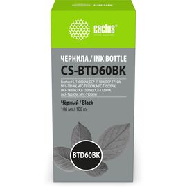  Чернила Cactus CS-BTD60BK черный 108мл для Brother HL-T4000DW, DCP-T510W, DCP-T710W, MFC-T810W, MFC-T910DW, MFC-T4500DW, DCP-T420W, DCP-T520W 