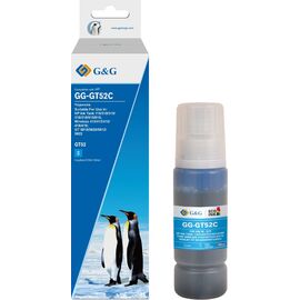  Чернила G&G GG-GT52C голубой100мл для HP Ink Tank 110/115/116/118/310/315/316/318/319/5 