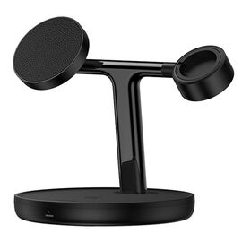  Зарядное устройство Baseus WXTE000101 Swan 3-in-1 Wireless Magnetic Charging Bracket 20W Black Universal version （ Include：USB For type-C 3A 1m） 