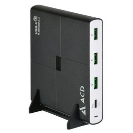  Зарядное устройство ACD ACD-P904U-V1B 90Вт, Сетевое ЗУ 4xUSB 1PD+3QC, 3.6;20В/4.35А(max) RTL 