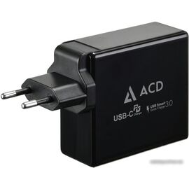  Зарядное устройство ACD ACD-P602W-V1B 60Вт, Сетевое ЗУ 2xUSB 1PD+1QC, 3.6, 20В/3А RTL 