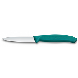  Нож кухонный Victorinox Swiss Classic 6.7604.C1 для чистки овощей и фруктов лезв.80мм прямая заточка зеленый 