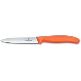  Нож кухонный Victorinox Swiss Classic 6.7709.C1 для овощей лезв.100мм прямая заточка оранжевый 
