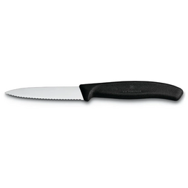  Нож кухонный Victorinox Swiss Classic 6.7433 стальной для овощей лезв.80мм серрейт. заточка черный 