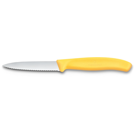  Нож кухонный Victorinox Swiss Classic 6.7638.C1 для чистки овощей и фруктов лезв.80мм серрейт. заточка желтый 