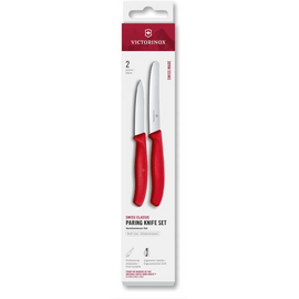  Набор ножей кухонных Victorinox Swiss Classic 6.7111.2C1 для чистки овощей и фруктов компл. 2предм. красный европодвес 