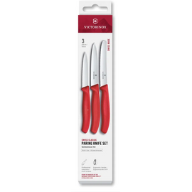  Набор ножей кухонных Victorinox Swiss Classic 6.7111.34C1 для овощей компл. 3предм. красный европодвес 