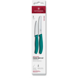  Набор ножей кухонных Victorinox Swiss Classic 6.7114.2C1 для чистки овощей и фруктов компл. 2предм. зеленый европодвес 