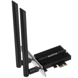  Сетевой двухдиапазонный адаптер Netis F1 PCI-E Wi-Fi+Bluetooth AX3000, 2,4/5 ГГц 