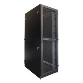  Шкаф серверный ЦМО (ШТК-М-42.8.10-88АА-9005) напольный 42U 800x1000мм пер.дв.перфор. 2 бок.пан. задн.дв.перфор. 1200кг черный 850мм 