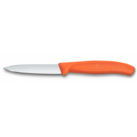  Нож кухонный Victorinox Swiss Classic 6.7609.C1 для чистки овощей и фруктов лезв.80мм прямая заточка оранжевый 