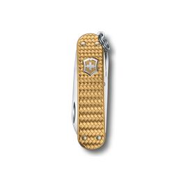  Нож-брелок Victorinox Classic SD Precious Alox 0.6221.408G 58мм, 5 функций, Brass Gold (подар. упаковка) 