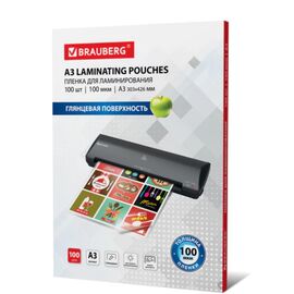 Пленки-заготовки для ламинирования BRAUBERG 530895 А3 100мкм 100шт 