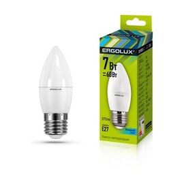  Лампочка Ergolux LED-C35-7W-E27-4K 