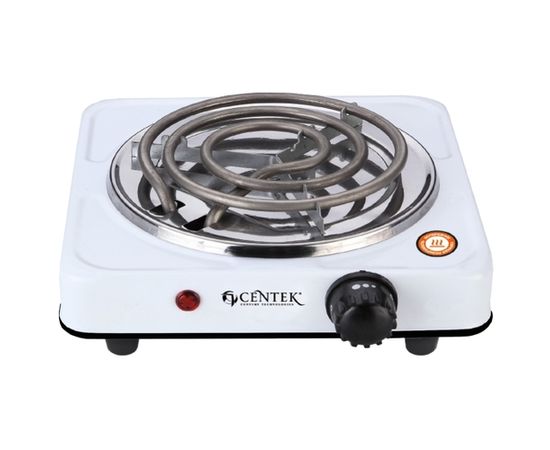  Электрическая плитка Centek CT-1508 (белая) 1конфорка ТЭН 140мм, 1000Вт, индикатор работы 