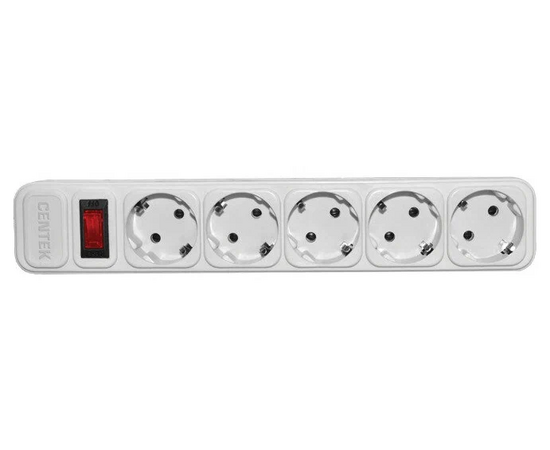  Сетевой фильтр Centek СТ-8900-5-1,8 White (белый) 5 розеток, 1,8 м, ДВОЙНАЯ ЗАЩИТА, макс до 2200 Вт 