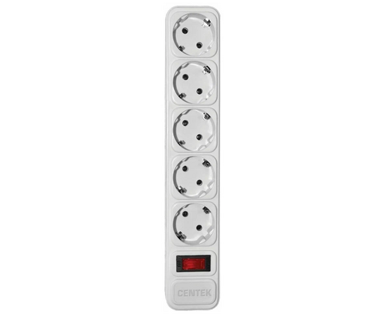  Сетевой фильтр Centek СТ-8900-5-1,8 White (белый) 5 розеток, 1,8 м, ДВОЙНАЯ ЗАЩИТА, макс до 2200 Вт 