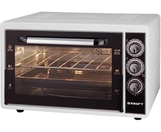  Мини-печь Kraft KF-MO3801W 38 л, белый 