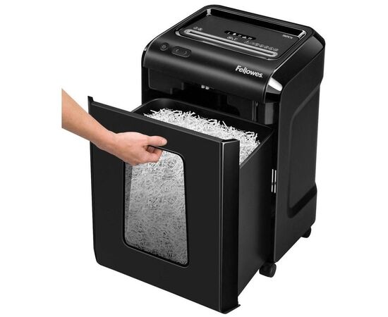  Шредер Fellowes PowerShred 92Cs (секр.P-4)/фрагменты/18лист./25лтр./скрепки/скобы/пл.карты/CD 