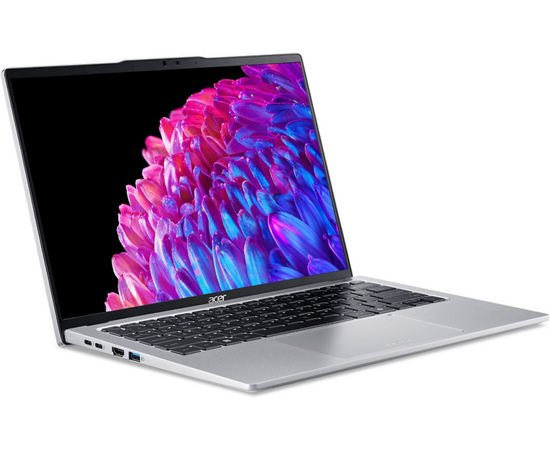  Ноутбук Acer Swift Go 14 SFG14-73-70EH (NX.KSGCD.002) Core Ultra 7 155H 16Gb SSD1Tb Intel Arc 14" OLED 2.8K (2880x1800) Windows 11 Home silver 