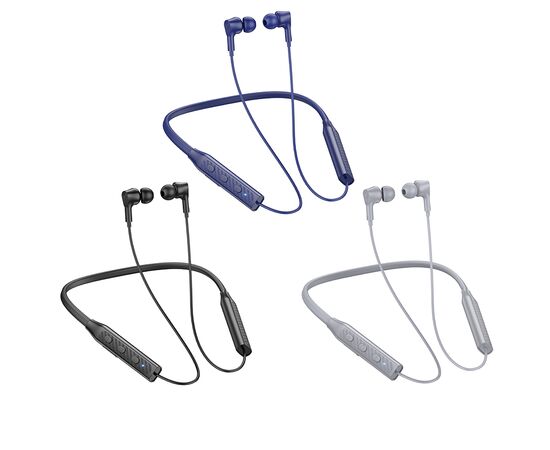  Bluetooth-наушники вакуумные с шейным шнурком Borofone BE59 (Grey) 