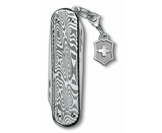  Складной нож Victorinox Classic Brilliant Damast 0.6221.34, функций 5, 58мм, серебристый, коробка подарочная 