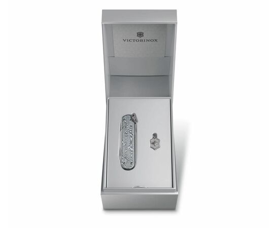  Складной нож Victorinox Classic Brilliant Damast 0.6221.34, функций 5, 58мм, серебристый, коробка подарочная 