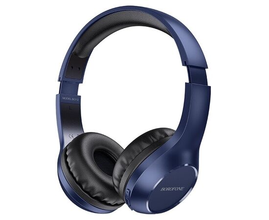  Наушники bluetooth полноразмерные BOROFONE BO12 Power (синий) 