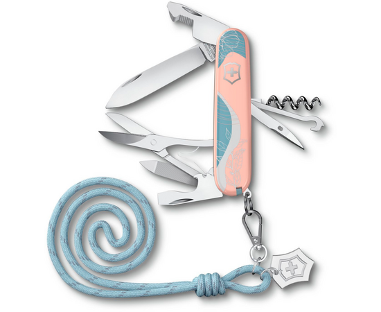  Складной нож Victorinox Companion Paris Style 1.3909.e221, функций 16, 91мм, розовый, коробка подарочная 