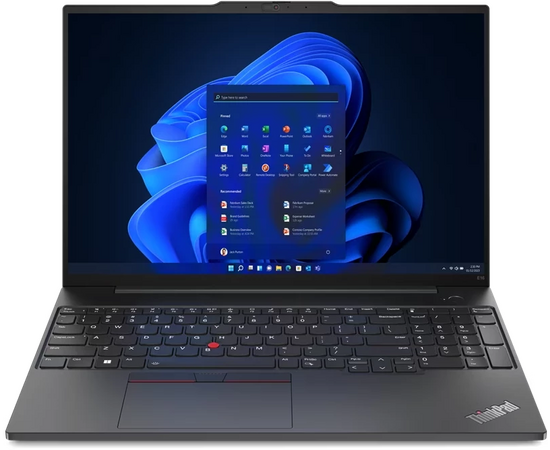  Ноутбук Lenovo ThinkPad E16 G2 (21M5S09E00) Ryzen 7 7735HS 16Gb SSD512Gb AMD Radeon 16" IPS WUXGA (1920x1200) без ОС black WiFi BT Cam 