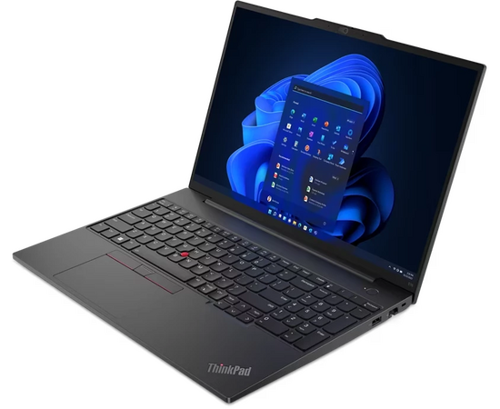  Ноутбук Lenovo ThinkPad E16 G2 (21M5S09E00) Ryzen 7 7735HS 16Gb SSD512Gb AMD Radeon 16" IPS WUXGA (1920x1200) без ОС black WiFi BT Cam 