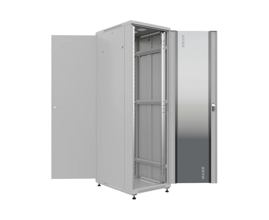  Шкаф серверный NTSS Премиум (NTSS-R42U6080GS) напольный 42U 600x800мм пер.дв.стекл металл 900кг серый 710мм 87.7кг 1987мм IP20 сталь 