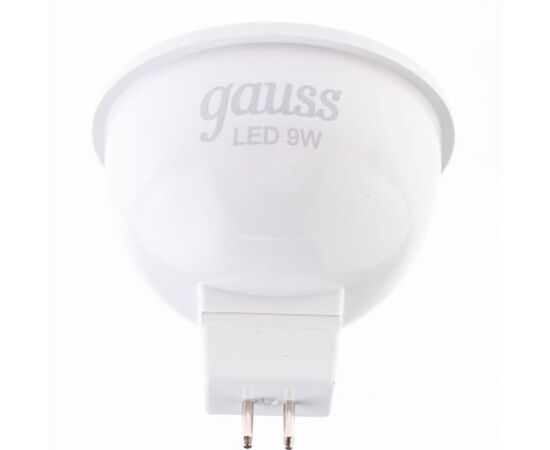  Лампа Gauss (101505109) светодиодная  9Вт цок.:GU5.3 рефлек. 150B 3000K св.свеч.бел.теп. MR16 (упак.:1шт) 