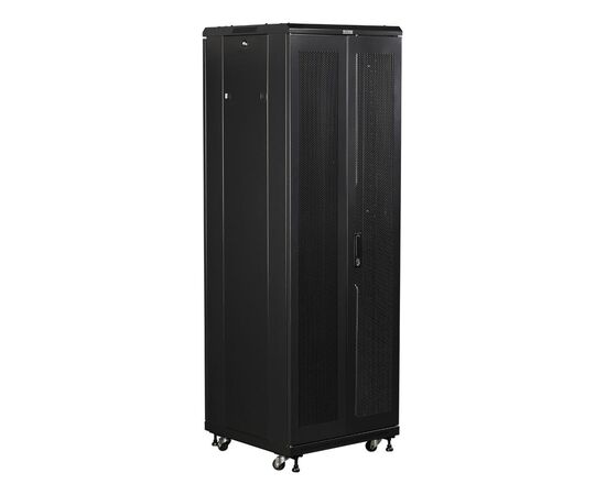 Шкаф серверный Lanmaster TWT-CBB-42U-8X10-G1 напольный 42U 800x1000мм пер.дв.стекл черный 