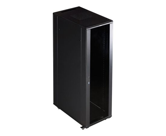  Шкаф серверный Lanmaster TWT-CBB-42U-8X10-G1 напольный 42U 800x1000мм пер.дв.стекл черный 